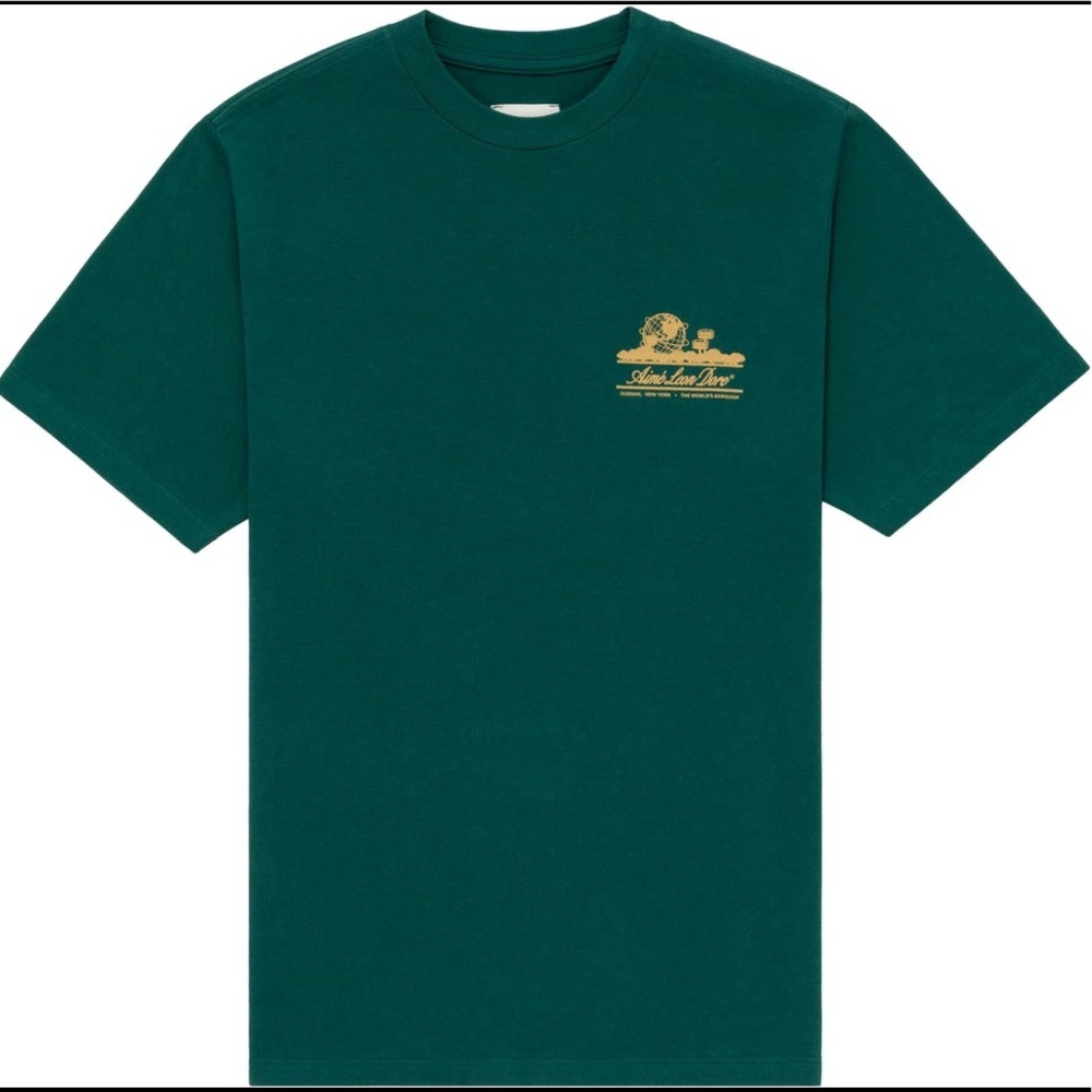 Size M Aime Leon Dore Unisphere Tee. New/Never Worn. Color: Botanical Green